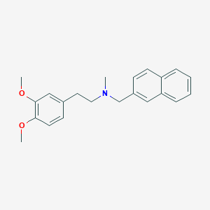 molecular formula C22H25NO2 B1656635 2-(3,4-dimethoxyphenyl)-N-methyl-N-(naphthalen-2-ylmethyl)ethanamine CAS No. 5357-57-3