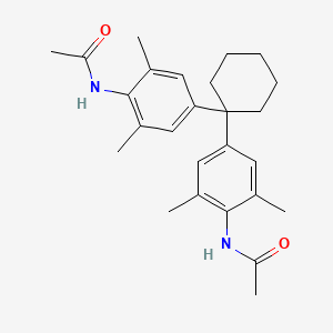 molecular formula C26H34N2O2 B1656641 N-[4-[1-(4-acetamido-3,5-dimethylphenyl)cyclohexyl]-2,6-dimethylphenyl]acetamide CAS No. 5359-52-4