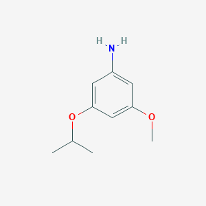molecular formula C10H15NO2 B1656646 Benzenamine, 3-methoxy-5-(1-methylethoxy)- CAS No. 535972-87-3