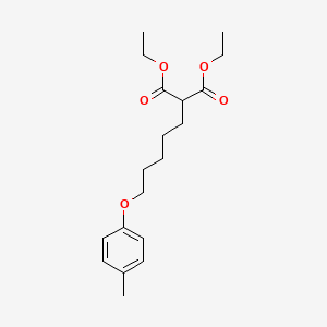 molecular formula C19H28O5 B1656654 Diethyl 2-[5-(4-methylphenoxy)pentyl]propanedioate CAS No. 5362-66-3