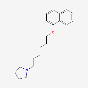 molecular formula C20H27NO B1656673 1-(6-Naphthalen-1-yloxyhexyl)pyrrolidine CAS No. 5366-77-8