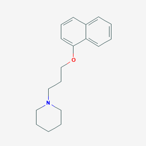 molecular formula C18H23NO B1656674 1-(3-Naphthalen-1-yloxypropyl)piperidine CAS No. 5366-78-9