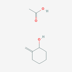 molecular formula C9H16O3 B1656689 Cyclohexanol, 2-methylene-, acetate CAS No. 53723-50-5