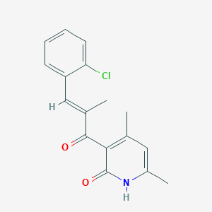 molecular formula C17H16ClNO2 B1656700 3-[(E)-3-(2-chlorophenyl)-2-methylprop-2-enoyl]-4,6-dimethyl-1H-pyridin-2-one CAS No. 5376-17-0