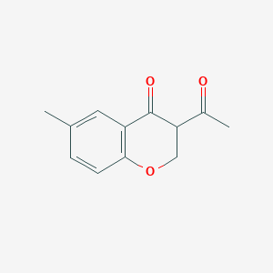 molecular formula C12H12O3 B1656746 3-Acetyl-6-methyl-2,3-dihydrochromen-4-one CAS No. 54013-44-4