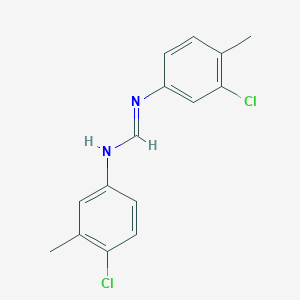 molecular formula C15H14Cl2N2 B1656750 N'-(3-chloro-4-methylphenyl)-N-(4-chloro-3-methylphenyl)methanimidamide CAS No. 5403-98-5