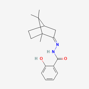 B1656753 2-Hydroxy-N-[(Z)-(1,7,7-trimethyl-2-bicyclo[2.2.1]heptanylidene)amino]benzamide CAS No. 5404-82-0