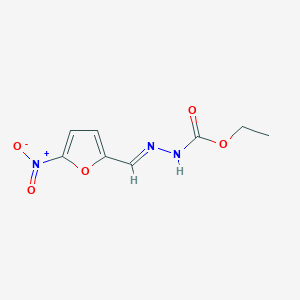 molecular formula C8H9N3O5 B1656761 ethyl N-[(E)-(5-nitrofuran-2-yl)methylideneamino]carbamate CAS No. 5407-77-2