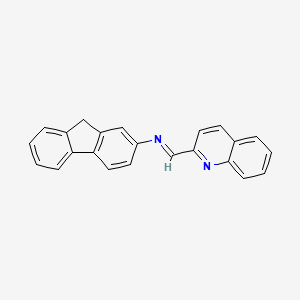 molecular formula C23H16N2 B1656768 N-(9H-fluoren-2-yl)-1-quinolin-2-ylmethanimine CAS No. 5411-66-5