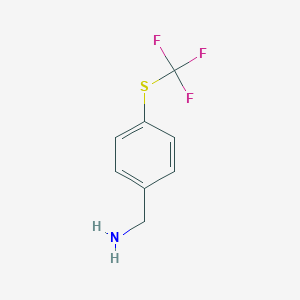 molecular formula C8H8F3NS B165677 4-(三氟甲硫基)苄胺 CAS No. 128273-56-3