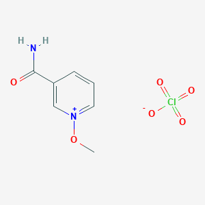 molecular formula C7H9ClN2O6 B1656785 3-Carbamoyl-1-methoxypyridin-1-ium perchlorate CAS No. 54212-30-5