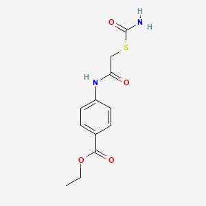 molecular formula C12H14N2O4S B1656803 Ethyl 4-[(2-carbamoylsulfanylacetyl)amino]benzoate CAS No. 5429-14-1