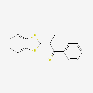 1-Propanethione, 2-(1,3-benzodithiol-2-ylidene)-1-phenyl-