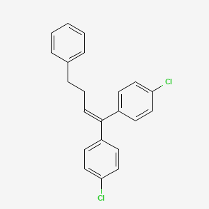 molecular formula C22H18Cl2 B1656824 Benzene, 1,1'-(4-phenyl-1-butenylidene)bis[4-chloro- CAS No. 54441-36-0