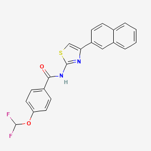 4-(difluoromethoxy)-N-(4-naphthalen-2-yl-1,3-thiazol-2-yl)benzamide