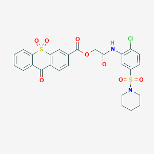 [2-(2-Chloro-5-piperidin-1-ylsulfonylanilino)-2-oxoethyl] 9,10,10-trioxothioxanthene-3-carboxylate