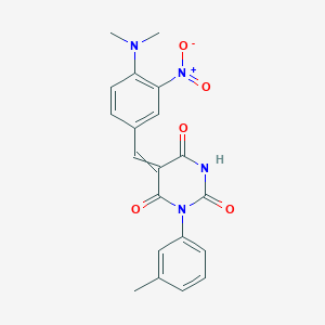 5-{[4-(Dimethylamino)-3-nitrophenyl]methylidene}-1-(3-methylphenyl)pyrimidine-2,4,6(1H,3H,5H)-trione