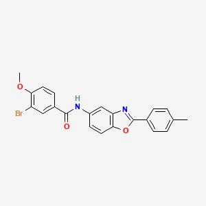 3-bromo-4-methoxy-N-[2-(4-methylphenyl)-1,3-benzoxazol-5-yl]benzamide