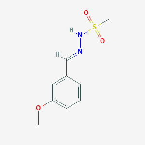 molecular formula C9H12N2O3S B1656864 N-[(E)-(3-methoxyphenyl)methylideneamino]methanesulfonamide CAS No. 5470-19-9
