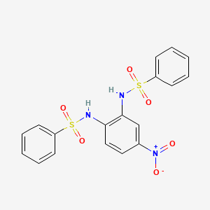 molecular formula C18H15N3O6S2 B1656872 N,N'-(4-Nitro-1,2-phenylene)dibenzenesulfonamide CAS No. 5471-99-8