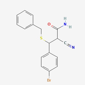 3-Benzylsulfanyl-3-(4-bromophenyl)-2-cyanopropanamide