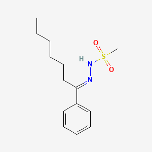 molecular formula C14H22N2O2S B1656880 N'-(1-phenylheptylidene)methanesulfonohydrazide CAS No. 5473-66-5