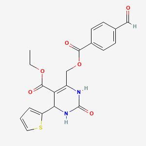 ethyl 6-[(4-formylbenzoyl)oxymethyl]-2-oxo-4-thiophen-2-yl-3,4-dihydro-1H-pyrimidine-5-carboxylate