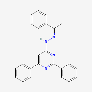 2,6-diphenyl-N-[(Z)-1-phenylethylideneamino]pyrimidin-4-amine