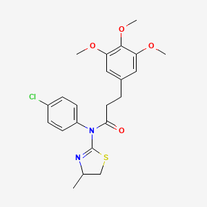 N-(4-chlorophenyl)-N-(4-methyl-4,5-dihydro-1,3-thiazol-2-yl)-3-(3,4,5-trimethoxyphenyl)propanamide