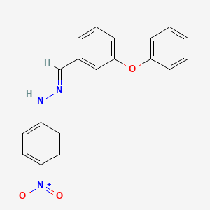4-nitro-N-[(E)-(3-phenoxyphenyl)methylideneamino]aniline