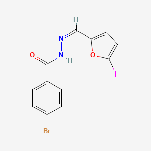 4-bromo-N-[(Z)-(5-iodofuran-2-yl)methylideneamino]benzamide