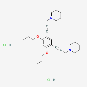1-[3-[5-(3-Piperidin-1-ylprop-1-ynyl)-2,4-dipropoxyphenyl]prop-2-ynyl]piperidine;dihydrochloride