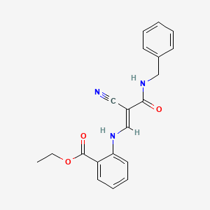 ethyl 2-[[(E)-3-(benzylamino)-2-cyano-3-oxoprop-1-enyl]amino]benzoate