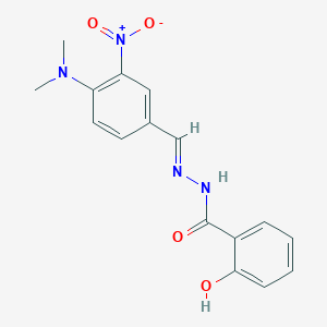 N-[(E)-[4-(dimethylamino)-3-nitrophenyl]methylideneamino]-2-hydroxybenzamide