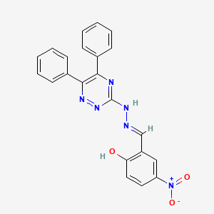 2-[(E)-[(5,6-Diphenyl-1,2,4-triazin-3-yl)hydrazinylidene]methyl]-4-nitrophenol