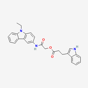 B1656917 [(9-ethyl-9H-carbazol-3-yl)carbamoyl]methyl 3-(1H-indol-3-yl)propanoate CAS No. 5478-70-6