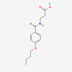 B1656934 3-[(4-butoxybenzoyl)amino]propanoic Acid CAS No. 5480-91-1