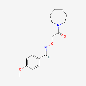 B1656940 1-(azepan-1-yl)-2-[(E)-(4-methoxyphenyl)methylideneamino]oxyethanone CAS No. 5481-72-1