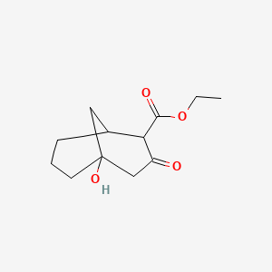 molecular formula C12H18O4 B1656946 Ethyl 5-hydroxy-3-oxobicyclo[3.3.1]nonane-2-carboxylate CAS No. 54839-02-0