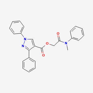 [methyl(phenyl)carbamoyl]methyl 1,3-diphenyl-1H-pyrazole-4-carboxylate