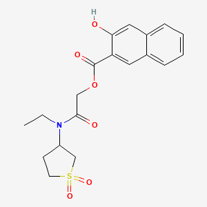 molecular formula C19H21NO6S B1656994 [(1,1-Dioxo-1lambda6-thiolan-3-yl)(ethyl)carbamoyl]methyl 3-hydroxynaphthalene-2-carboxylate CAS No. 5507-90-4