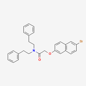 2-[(6-bromonaphthalen-2-yl)oxy]-N,N-bis(2-phenylethyl)acetamide