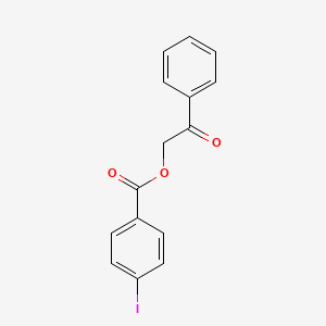 molecular formula C15H11IO3 B1657002 4-Iodobenzoic acid phenacyl ester CAS No. 55153-29-2