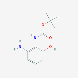 molecular formula C11H16N2O3 B1657044 Tert-butyl 2-amino-6-hydroxyphenylcarbamate CAS No. 552867-30-8