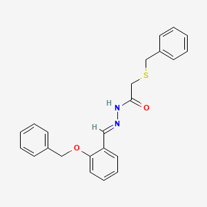 molecular formula C23H22N2O2S B1657048 N'-[2-(benzyloxy)benzylidene]-2-(benzylthio)acetohydrazide CAS No. 5530-43-8
