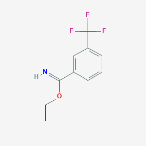molecular formula C10H10F3NO B1657052 Benzenecarboximidic acid, 3-(trifluoromethyl)-, ethyl ester CAS No. 55308-43-5