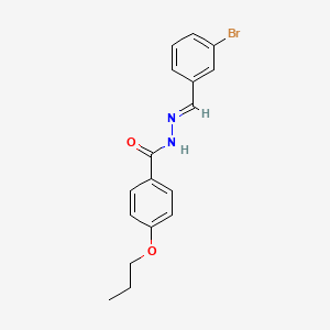 N-[(E)-(3-bromophenyl)methylideneamino]-4-propoxybenzamide