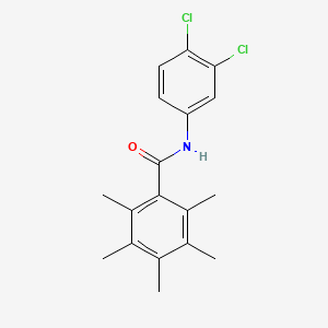 molecular formula C18H19Cl2NO B1657090 N-(3,4-dichlorophenyl)-2,3,4,5,6-pentamethylbenzamide CAS No. 5540-23-8