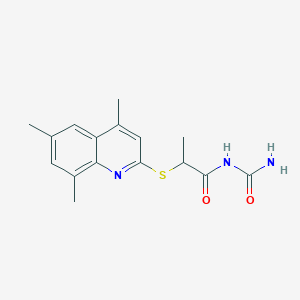 {2-[(4,6,8-Trimethylquinolin-2-yl)sulfanyl]propanoyl}urea