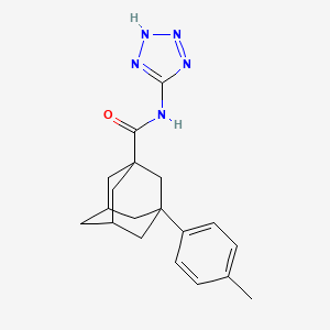 3-(4-methylphenyl)-N-(2H-tetrazol-5-yl)adamantane-1-carboxamide